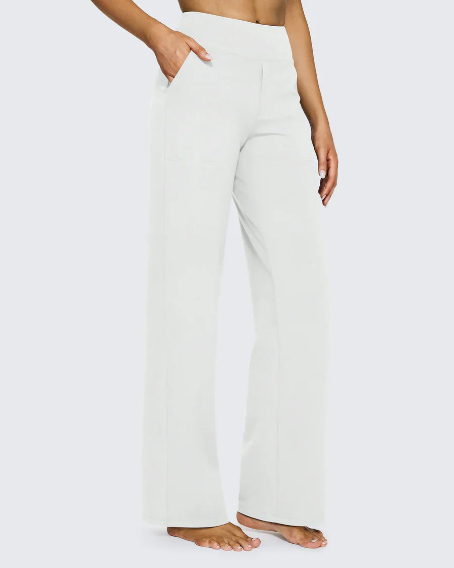 Snugsy™ High-Waist Wide Leg Dress Pants